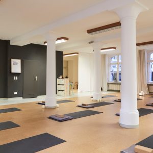 Vea Studio space arranged with yoga mats