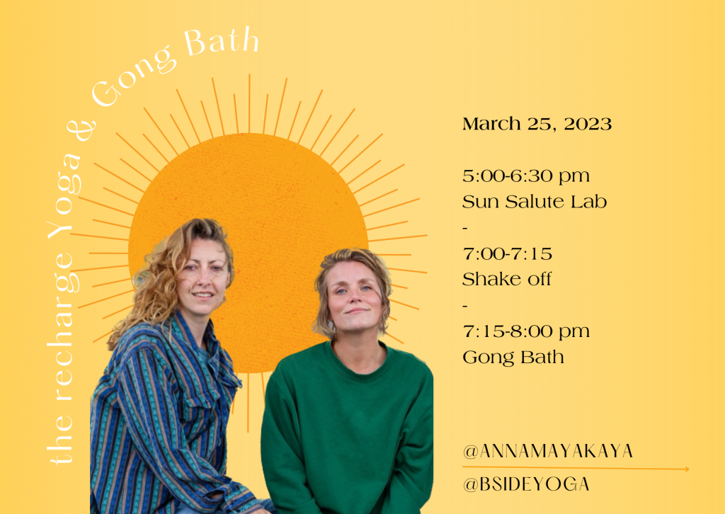 the recharge - Sun Salutation Workshop and Gong Bath